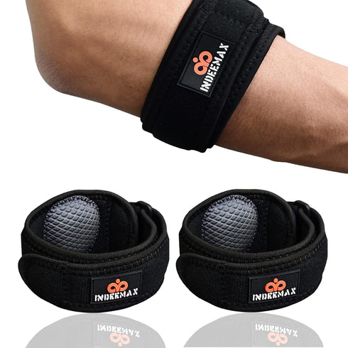 INDEEMAX Tennis Elbow Brace for Men & Women 2Pack Golfers Tennis Elbow Strap Pain Relief Tendonitis Elbow Brace Adjustable Forearm Band with Compr...