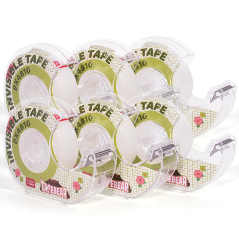 Transparent Tape with Dispenser, 3/4 x 1008 Inches Invisible Magic Tape Clear Craft Tape for Back to School, Book Repairing, Festival Gift Wrappin...