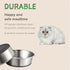 2 Pack Stainless Steel Cat Bowls, Premium Metal Cat Bowls with Non Slip Rubber Bottom, Dishwasher Safe, Easy to Clean, 2 Cup, Gray Bottom...