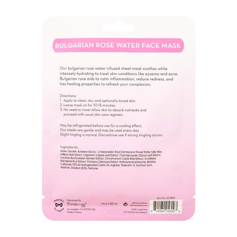 The Crème Shop - Bulgarian Rose Water Full Face Masks, Korean Facial Skin Care and Moisturizer - Hydrating, Smooth, Acne, Eczema cream Natural Bea...