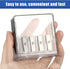 2 Pieces Carpenter Long Point Manual Pencil Sharpener with Plastic Lid 4 Holes Handheld Sharpener for Sketching, Charcoal, Colored Pencils (Transp...