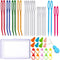 Y-Axis 24 Pcs Assorted Yarn Needles Bent Tapestry Needle Weaving Needle Darning Needles with Storage Box + Knitting Stitch Counter + Needle Thread...
