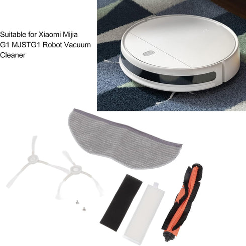CHICIRIS Vacuum Cleaner Accessories Kit, Mopping Robot Vacuum Replacement Part with Main Brush Filter Screen Mop Side Brush for Xiaomi G1 MJSTG1...