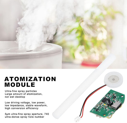 Tnfeeon Atomization Plate Dual Spray Switch Control Atomization Module 740 Holes 5?m Microporous Atomizer for 5V USB Humidifier...