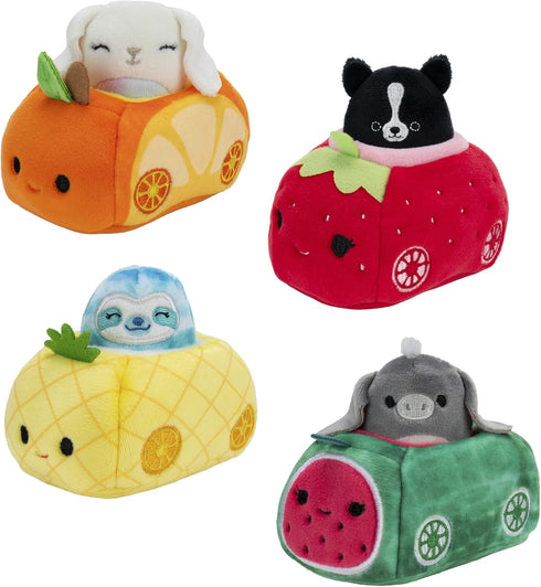 Squishville by Original Squishmallows Fruity Coupes - Four 2-Inch Squishmallows Plush and Fruity Coupe Plush Vehicles - Toys for Kids (SQM0334)...
