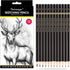 dainayw Professional Drawing Sketching Pencil Set, 12 Pieces Art Pencils 10B, 8B, 6B, 5B, 4B, 3B, 2B, B, HB, 2H, 4H, 6H Graphite Shading Pencils f...