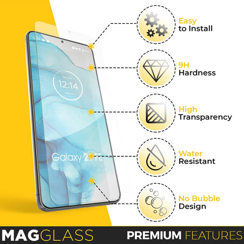 magglass Samsung S21 FE Screen Protector Tempered Glass (Matte)...