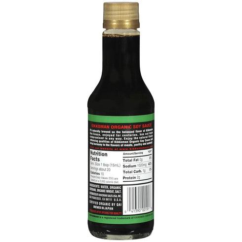 Kikkoman Organic Naturally Brewed Soy Sauce, 10 Ounce...