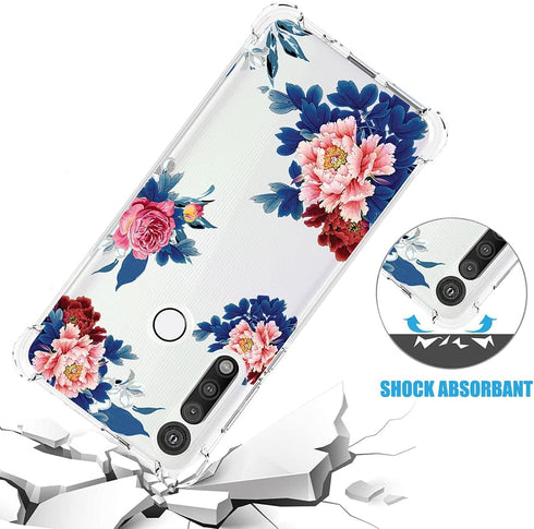Phone Case for Moto G Fast, Motorola G Fast Case for Girls Women, Clear Slim Shockproof Pattern Soft Flexible TPU Back Phone Protective Cover Case...