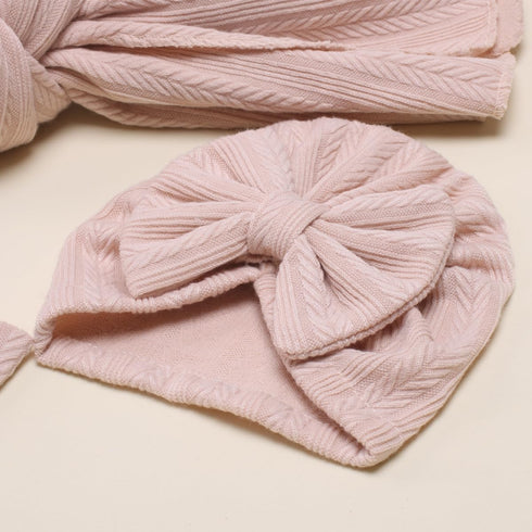 Baby Swaddle Blanket Newborn Swaddle Wrap Receiving Blankets Newborn Photography Wrap Props with Hat and Bow Headband Baby Stretch Knitted Wrap fo...