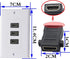 zdyCGTime 3-Port HDMI 2.0 Decorative Wall Plate - HDMI, Component, Composite Audio Video Wall Outlet Mount Panel, Supports 4K 60Hz, Perfect for Pr...