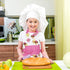 Claswcalor 100% Cotton Kids Girls Aprons for Cooking Cute Toddler Cupcake Baking Apron Adjustable Kitchen Pink Apron for Children Daughters Little...