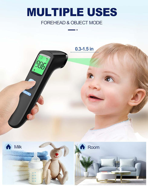 ANMEATE No-Touch Forehead Thermometer for Adults, Infrared Digital Thermometer for Kids, Touchless Baby Thermometer, Accurate Reading with Large D...