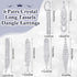 Sureio 6 Pairs Long Earrings Silver Chandelier Tassel Dangle Earrings for Women Wedding Prom Party Jewelry Fringe Rhinestone Earrings Boho Tassel ...