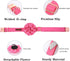 Elegant little tail Pink Leather Dog Collar, Durable Pet Collar, Flower Pattern Bow Tie Dog Collar Adjustable Girl Dog Collars for Small Dogs...