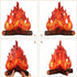 Boao 6 Set Fake Fire Fake Flame Camping Decoration 3D Cardboard Campfire Centerpiece Artificial Flames Campfire Party Decoration for Camp Bachelor...
