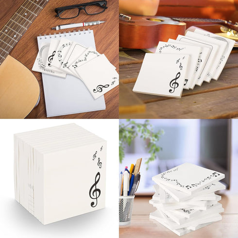 12Packs Sticky Notes Cute Funny Sticky Note Pads Music Themed Postits Note Pad Reminder Pads for Teacher School Gifts Office Supplies(3 x 3 Inch, ...