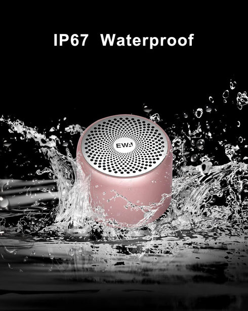EWA A106 Portable Mini Bluetooth Speaker, Enhanced Bass and High Definition Sound, Portable Design, for iPhone, iPad,Nexus,Laptops and More (Roseg...