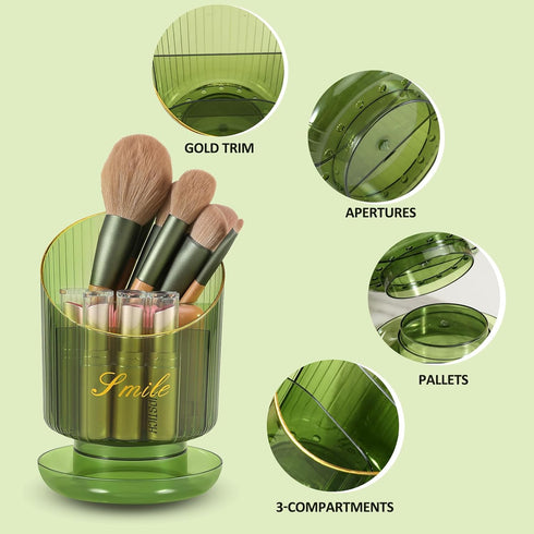 Desk Organizer Makeup Brush Holder Cosmetics Holders Storage Cup for Vanity Desktop,Bathroom Organizer Countertop...