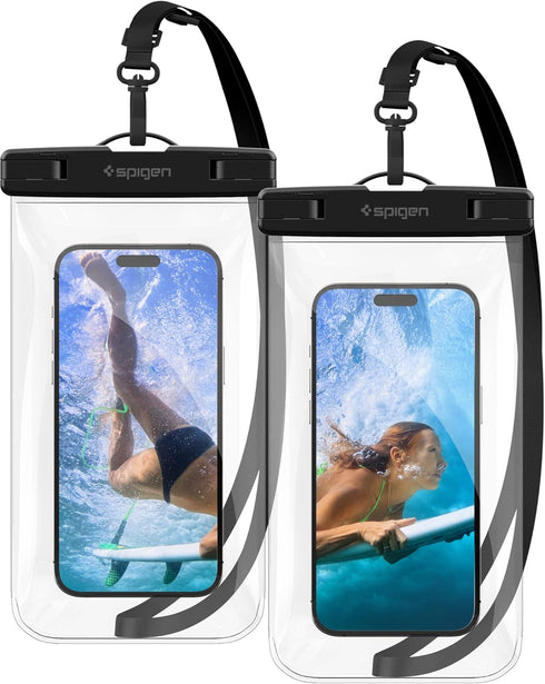 Spigen AquaShield Universal Waterproof Phone Pouch, Waterproof Phone Case, PVC Protective Dry Bag Cases with IPX8 A601 Compatible with iPhone, Gal...