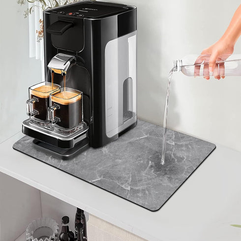 Coffee Maker Mat For Countertops, 19" x13" Golener Coffee Dripper Mats,Coffee Machine Pads,Absorbent, Washable,Reversible Microfiber Dish Drying M...