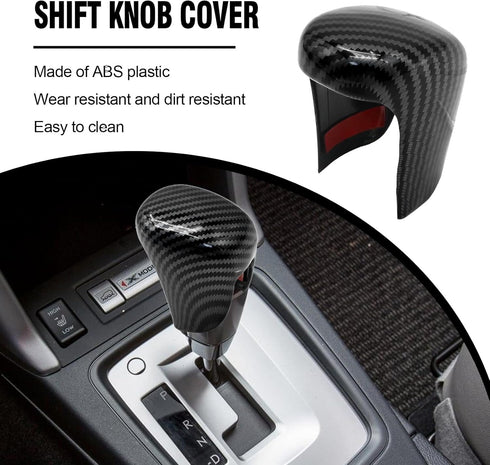 Gear Shift Knob Cover Replacement for Honda Civic 10th Gen 2016-2021 ABS Black Carbon Fiber Pattern Automatic Transmission Lever Trim...