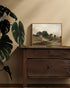 ARPEOTCY Vintage Framed Canvas Wall Art, Marsh Farm Cottage Retro Painting Print Artwork, Nature Landscape Farmhouse Wall Pictures for Bedroom Kit...