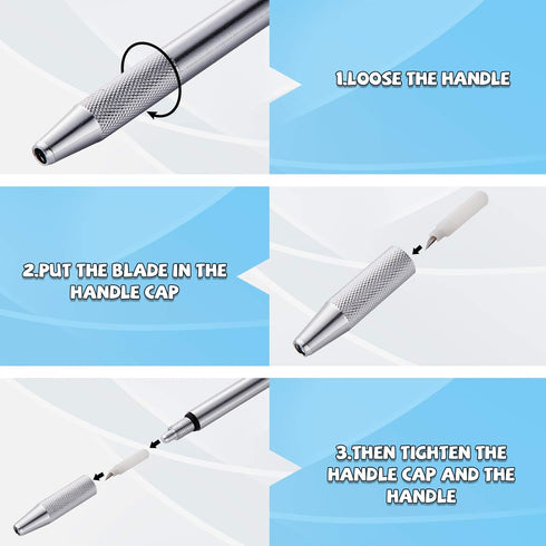 5 Pieces 360 Degree Swivel Craft Knife Rotating Replacement Blade Circle Cutting Knife Tool with Box for Vinyl Paper Foam Crafts...