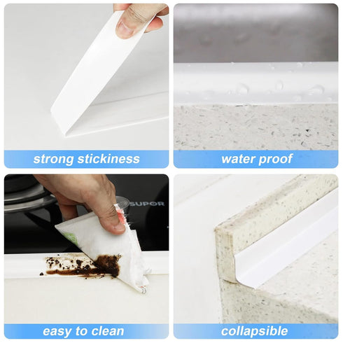 Caulk Strip, 2 Pack 1.5' x 10.5Ft Caulk Strip for Bathtub Self Adhesive Caulk Tape Caulking Sealing Tape for Kitchen Countertop,Sink,Bathroom,Toil...