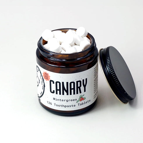 Canary Toothpaste Tablets Wintergreen- Chewable Nano-Hydroxyapatite Teeth Cleaning Tablet - No Fluoride, Great for Travel, Zero Waste 126 Count...