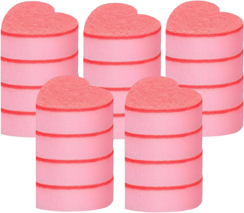 Heart Shaped Non-Scratch Scrub Sponge, Dual-Sided Cleaning Kitchen Sponge and Scrubber for Washing Dishes, Pots & Pans and Household Cleaning Supp...