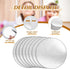 Fulmoon 100 Pcs Metallic Silver Cardstock Mirror Silver Board Circles Cardstock Sheets Foil Mirror Board Sheets Shimmer Metallic Paper for DIY Art...
