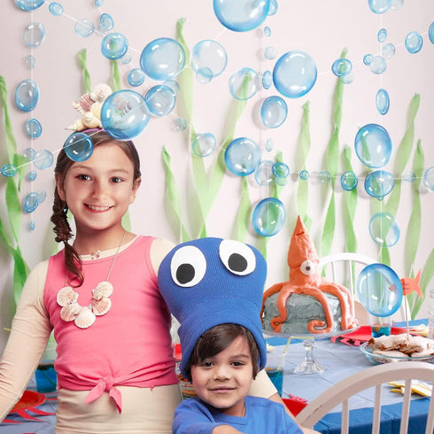 Decor365 Under The Sea Party Decorations Blue Bubble Garlands Little Mermaid Birthday Under Water Bday Hanging Streamer Beach Theme Banner Underwa...