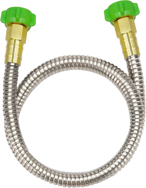 304 Stainless Steel 6ft Short Garden Hose with Female to Female Metal Connector, Flexible & Lightweight Water Hose (6ft)...
