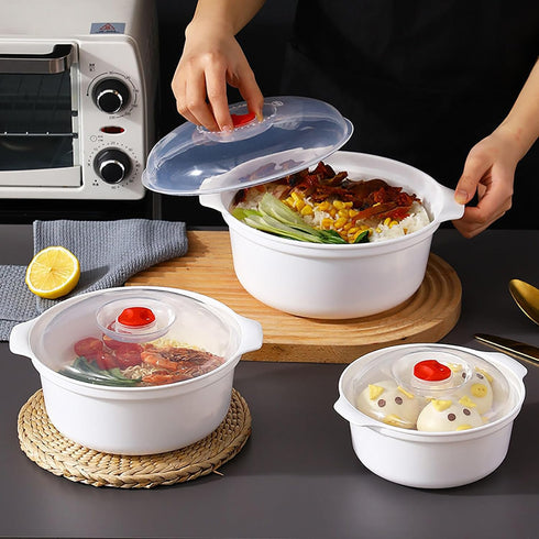 Microwave Bowls with Lids Plastic Mixing Bowls Microwave Safe Bowls Microwave Dishes for Heating Food Microwave Cookware Cooking Bowls for Ramen B...