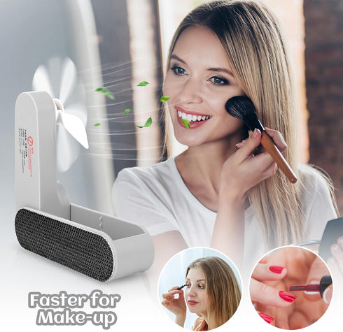 Handheld Mini Fan Bling Crystal Rhinestones Small Handheld Fan Portable USB Rechargeable Battery Operated Small Pocket Fan Personal Fan for Outdoo...