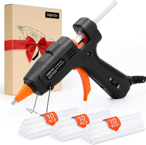 Kejector Fireproof Glue Gun with 30 Glue Sticks, Hot Glue Gun Fast Preheating, Hot Glue Gun Kit for School Crafts DIY Arts Quick Home Repairs, 20W...