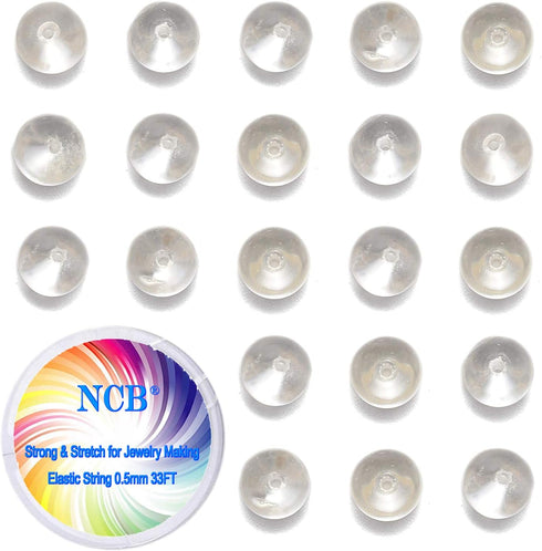 NCB 200pcs 6mm Loose Beads for Jewelry Making, Natural Semi Precious Beads Round Smooth Gemstones Spacer Beads Charms for Necklaces Bracelets (Cle...