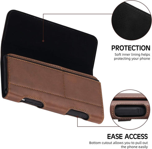 Mopaclle Phone Holster for iPhone SE (2020), iPhone 8 7 6 6s Leather Belt Case with Belt Clip/Loops Belt Holder Holster Case Pouch Compatible with...