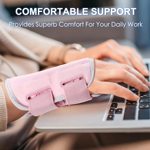 Wrist Brace for Carpal Tunnel, Night Wrist Sleep Support Splint with Compression Sleeve Adjustable Straps for Pain Relief, Arthritis, Tendonitis, ...
