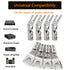Tertullus 8 Pcs DIY Y Plugs Pure Copper Speaker Spade Connectors Y Plug Spade Speaker Wire Connectors 45 Degree Rhodium Plated Screw Locking Adapt...