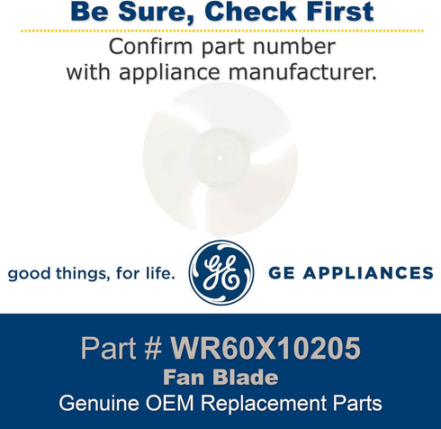 GE WR60X10205 Refrigerator Fan Blade