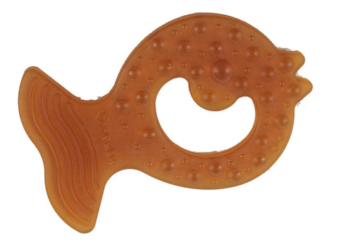 SWEETIE Pure Natural Rubber Teether Fish 100% Pure Natural Rubber Teether Soft and Natural, One Piece...