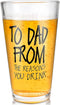 Fathers Day Dad Gifts from Daughter Son Wife,16 OZ Funny Beer Glass Gifts for Dad Men Husband Grandpa Step Dad Him,Bonus Dad Personalized Gifts fo...