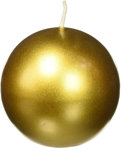 3 Inch Metallic Gold Ball Candles...