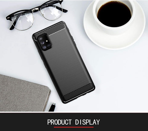 Galaxy A71 5G Cell Phone Case, Soft TPU Slim Fashion Protective Cover with HD Screen Protector (Black)...