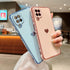 phylla Compatible with Samsung Galaxy A12 6.5” Phone Case, Cute Love Heart Gold Plating Edge Luxury Elegant Case for Women Camera Protector Soft S...