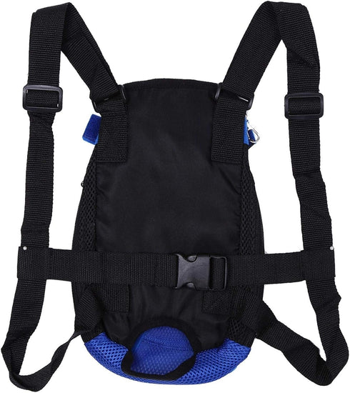 Pet Carrier Backpack, 8 Types Fashionable Pet Dog Five Holes Backpack Front Chest Tote Carrier Net Bag(Dark Blue S) Slings...