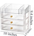 Coloch Plastic Makeup Organizer with 3 Drawers, Cosmetics Display Case for Vanity Countertop Organization Box for Makeup, Skincare, Lipsticks, Jew...