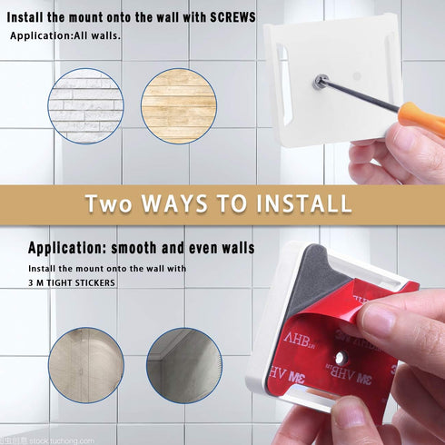 2PACK Wall Mount Kit for Wyze Cam V2/V1 with Screwless and VHB Stick On - Easy to Install, No Tools Needed, No Mess, No Drilling, Strong Adheasive...